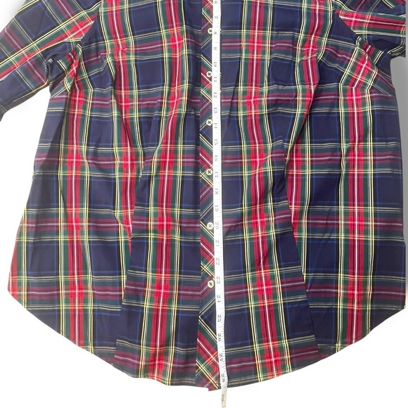TALBOTS Plaid Tartan Perfect Shirt with Gold Buttons Women’s Plus 14 - Picture 8 of 10
